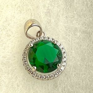 Lab Grown 3.50ct Emerald Solitaire Pendant